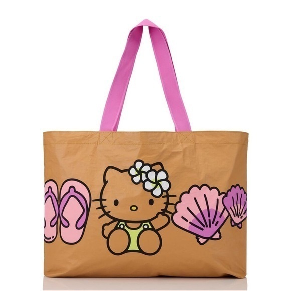 ALOHA Collection Handbags - Hello Kitty Aloha Collection Holo Holo huge beach tote bag reversible NWT RARE